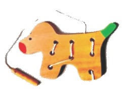 CROSS STICH (DOG) WITH THREAD