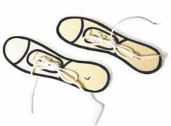 CROSS STICH (SHOES) WITH THREAD