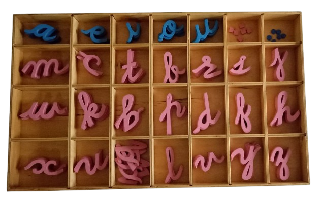 LARGE MOVABALE ALPHABETS (WOODEN) Cursive