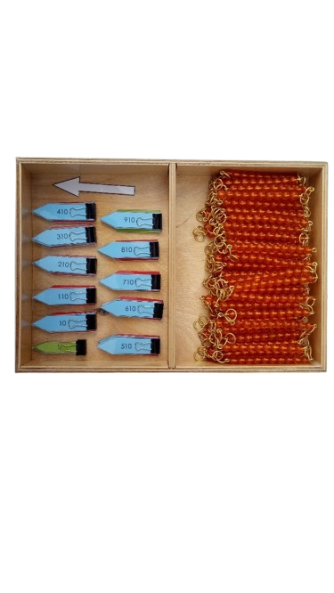 THOUSAND BEADS CHAIN( A WOODEN BOX WITH CHAIN OF THOUSAND, QUBE OF THOUSANDS, NUMBER COUNTERS AND POINTER